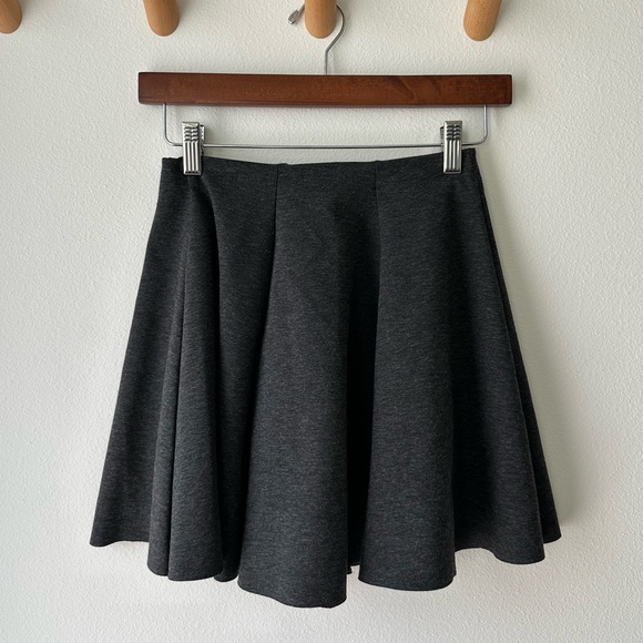 Zara Skater Skirt | Grey Mini Skirt | Grey Fit and Flare Skirt | Size Small - Picture 1 of 4